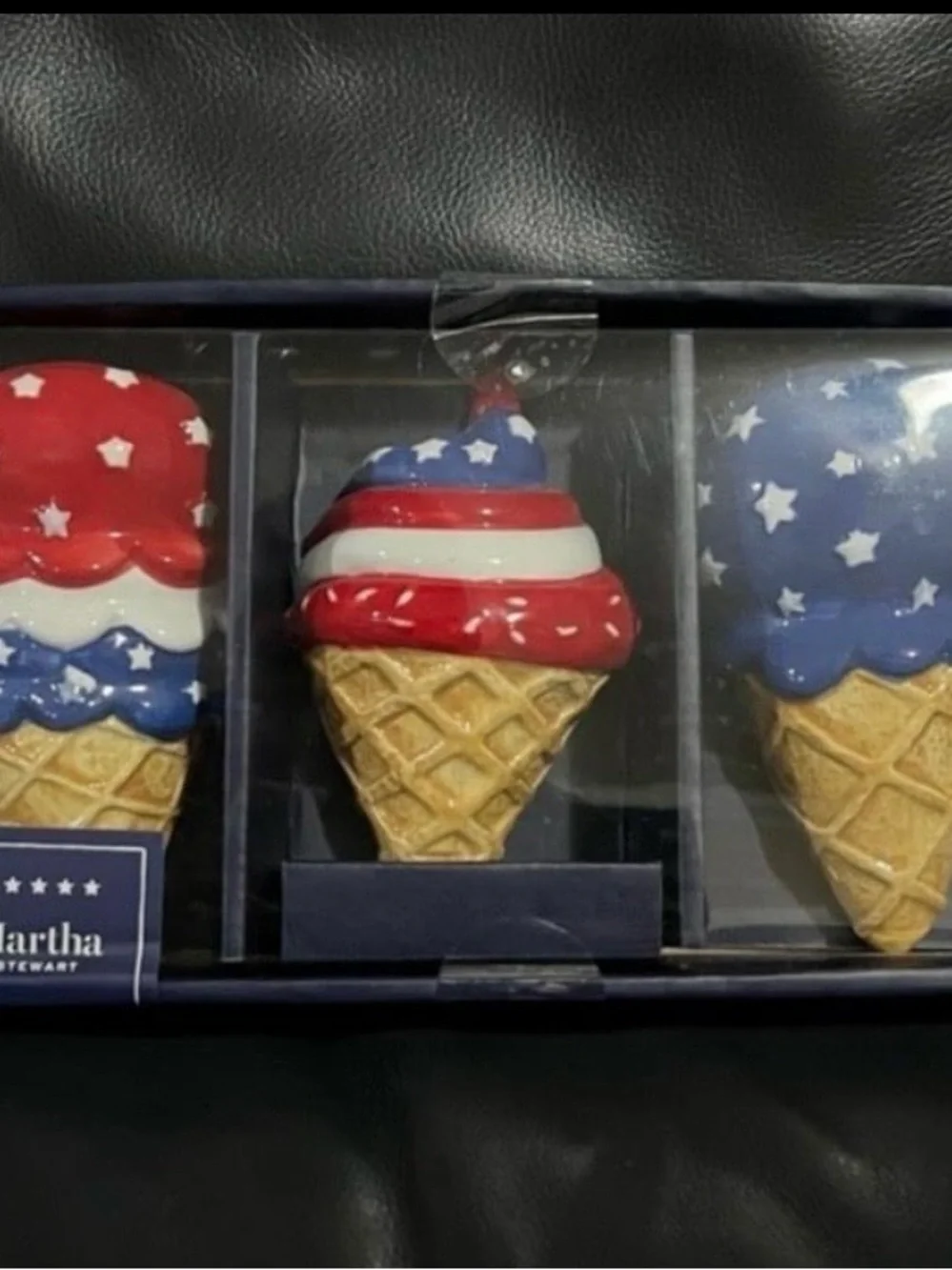 Martha Stewart Red, White & Blue Ice Cream Cone Cake Topper